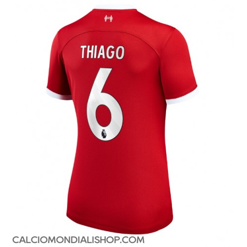 Maglie da calcio Liverpool Thiago Alcantara #6 Prima Maglia Femminile 2023-24 Manica Corta